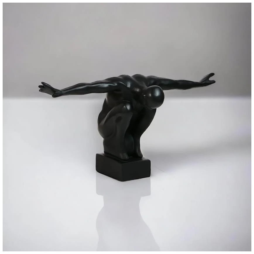 Decorazione da tavolo 25x41x20 cm resina/nero