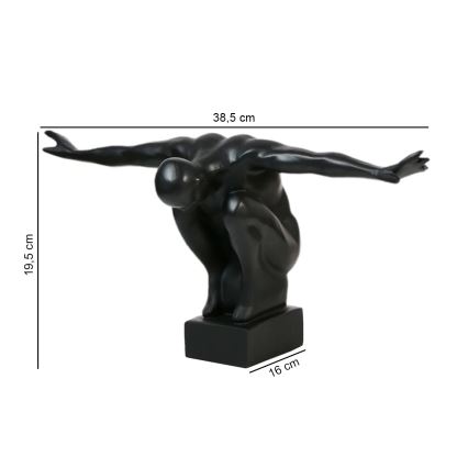 Decorazione da tavolo 25x41x20 cm resina/nero