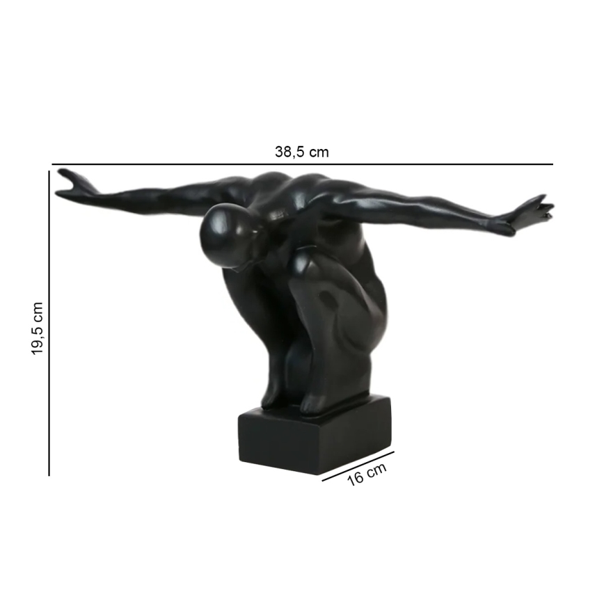 Decorazione da tavolo 25x41x20 cm resina/nero