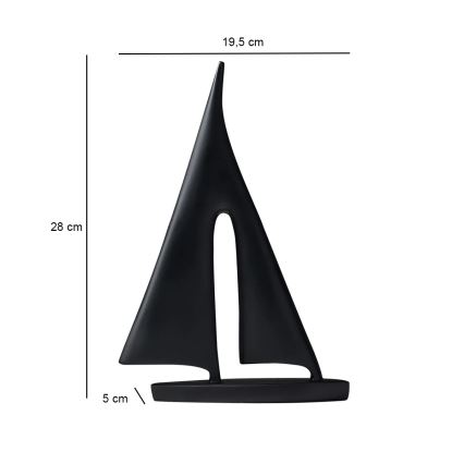 Decorazione da tavolo 28 cm resina/nero