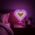 Decorazione da tavolo effetto neon LED 2W (alimentazione 3xAA o USB) a forma di cuore