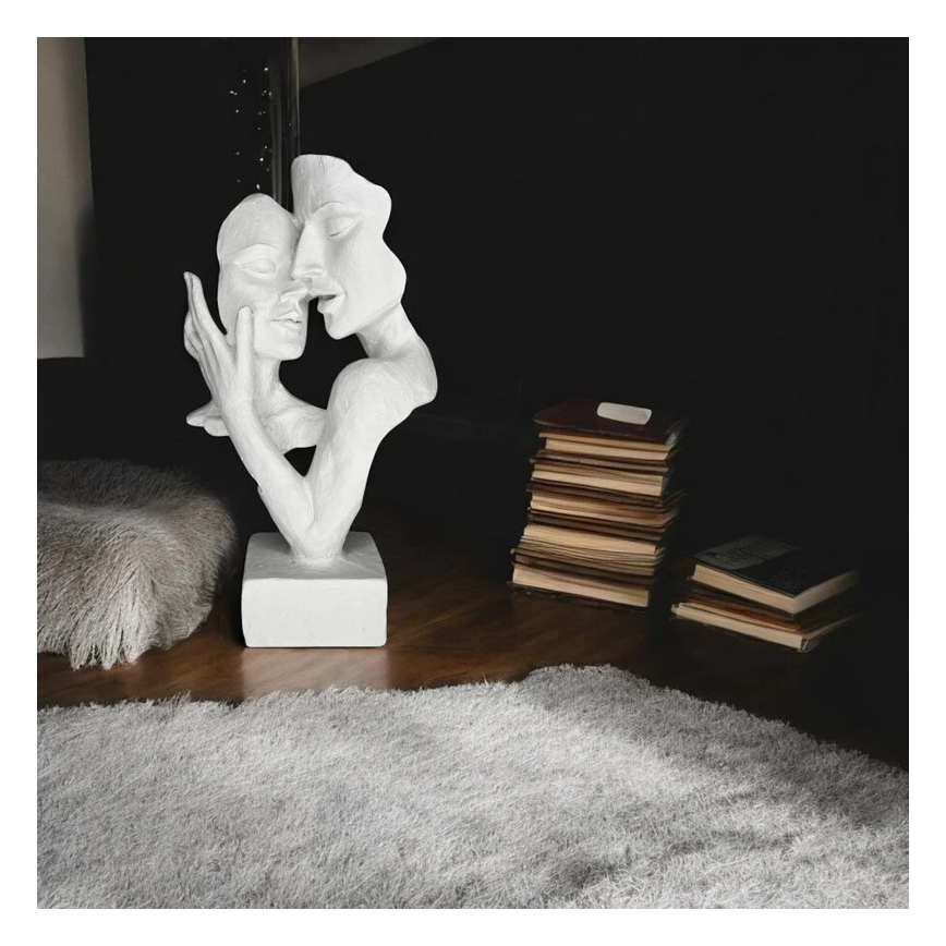 Decorazione da tavolo in resina, 29x9x17 cm, bianca