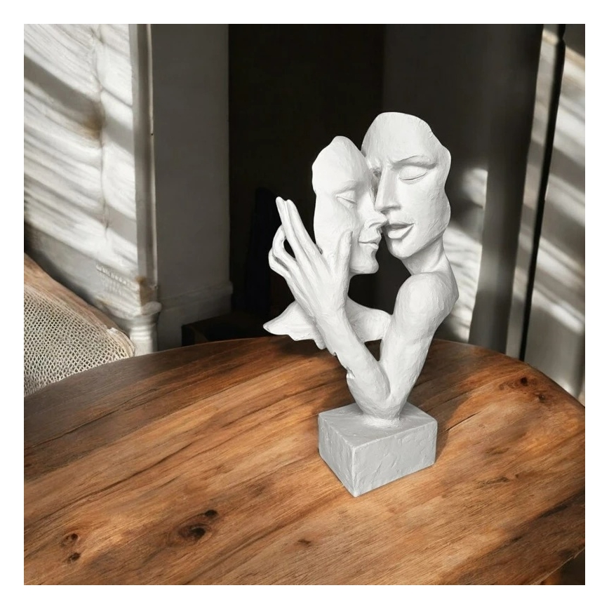 Decorazione da tavolo in resina, 29x9x17 cm, bianca