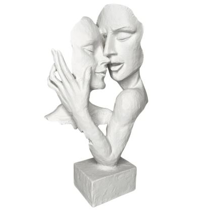 Decorazione da tavolo in resina, 29x9x17 cm, bianca