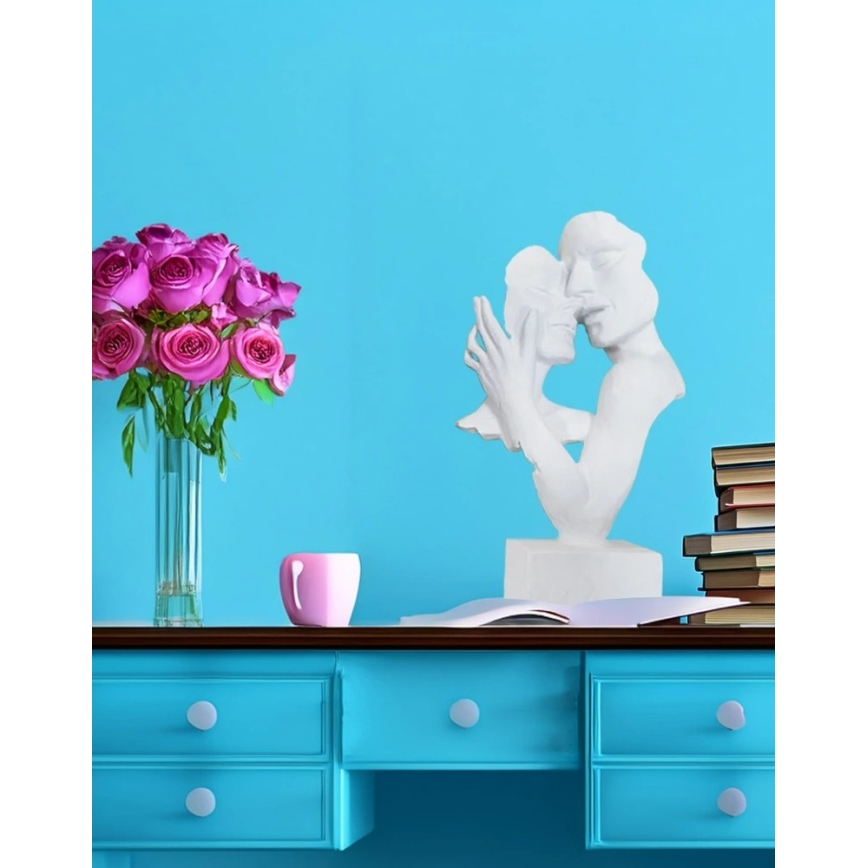 Decorazione da tavolo in resina, 29x9x17 cm, bianca