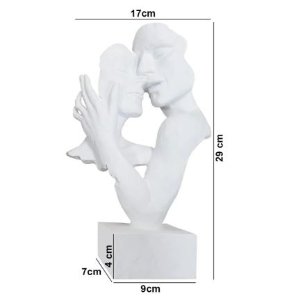 Decorazione da tavolo in resina, 29x9x17 cm, bianca