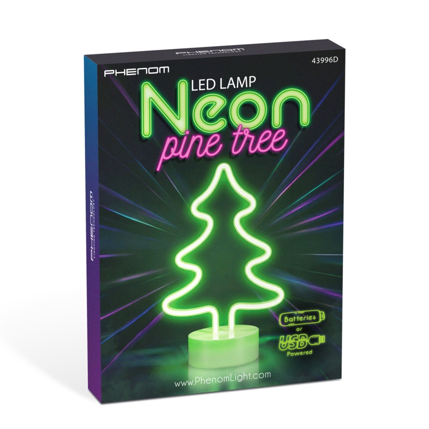 Decorazione da tavolo LED effetto neon, 2W, alimentazione 3xAA o USB — Albero