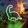 Decorazione da tavolo LED effetto neon 2W, alimentazione 3xAA o USB — dinosauro