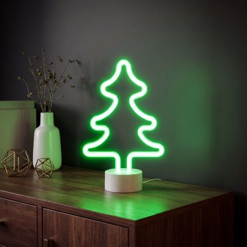 Decorazione da tavolo LED neon LED/2W/3xAA USB albero