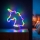 Decorazione da tavolo LED neon Unicorno LED/2W/3xAA USB