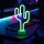 Decorazione da tavolo neon a LED – 2W, alimentazione 3xAA o USB, cactus