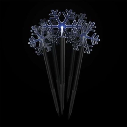 Decorazione esterna natalizia LED 5xLED/3xAA fiocchi di neve IP44