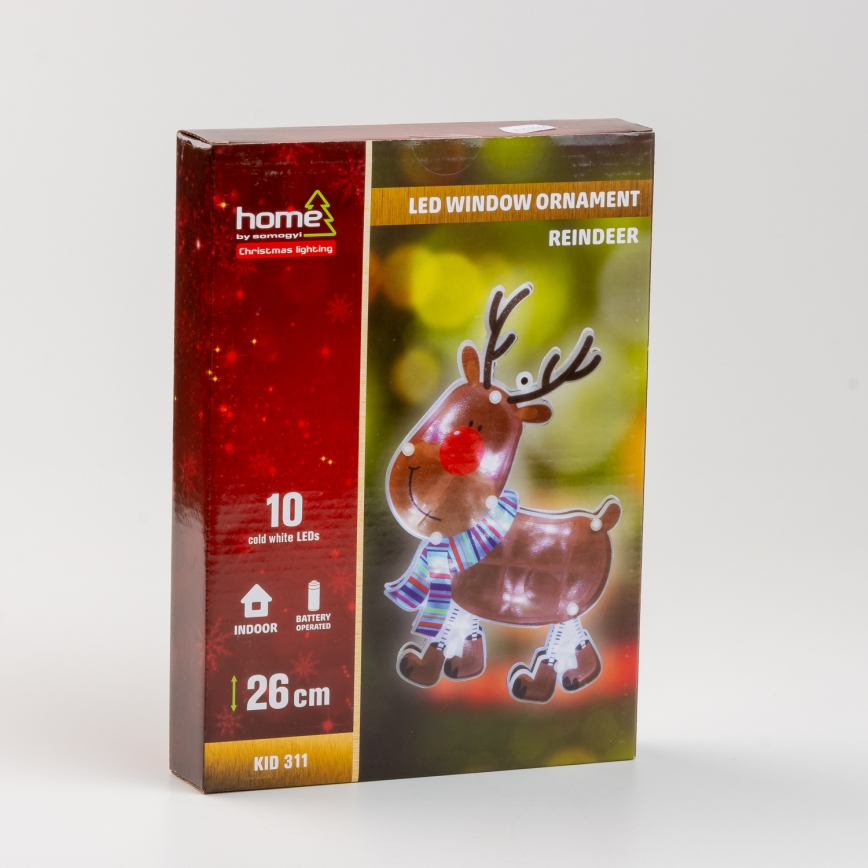 Decorazione LED natalizia per finestre 10xLED/3xAAA