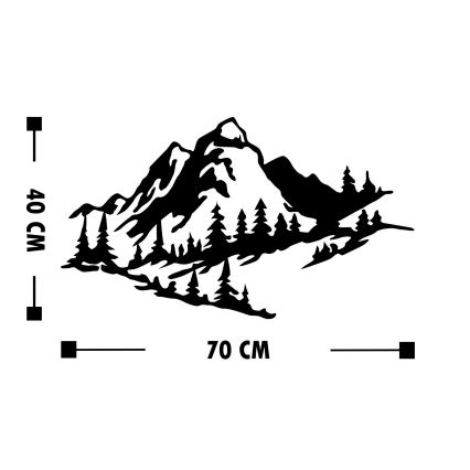 Decorazione murale 40x70 cm montagne