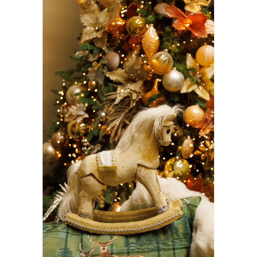 Decorazione natalizia 31 cm cavallo a dondolo