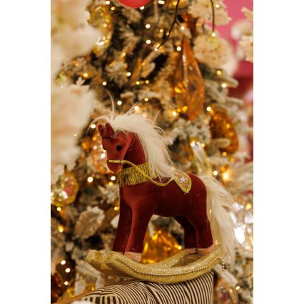 Decorazione natalizia 31 cm cavallo a dondolo