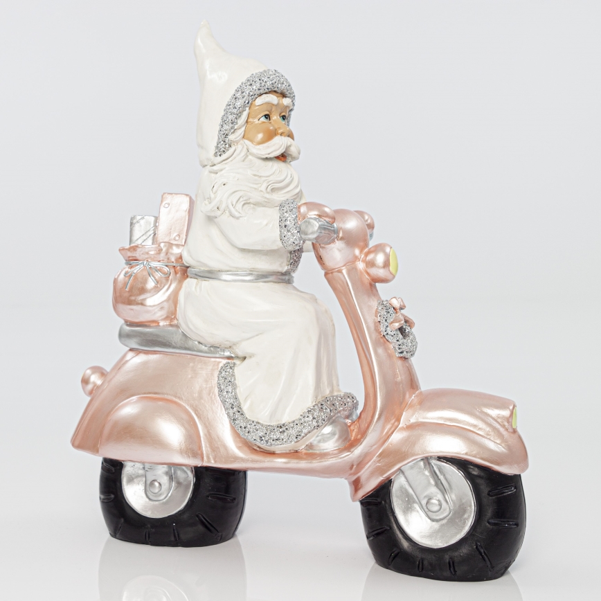 Decorazione natalizia 33 cm Babbo Natale in moto
