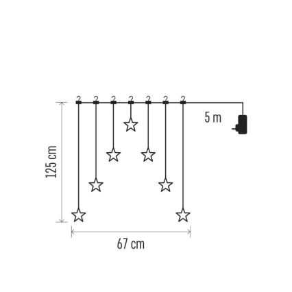 Decorazione natalizia a LED 0,3 W, alimentazione 3xAA — sfera Ø 12 cm