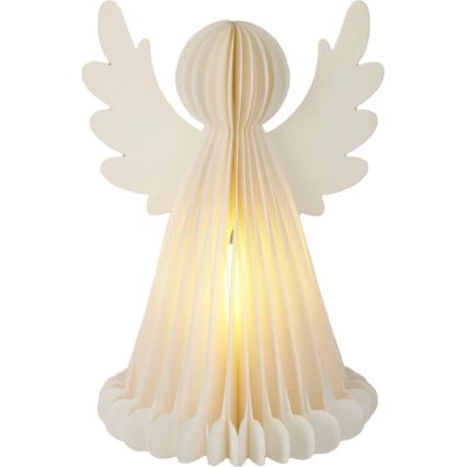 Decorazione natalizia a LED 12xLED/3xAA, 38 cm, bianco caldo, angelo