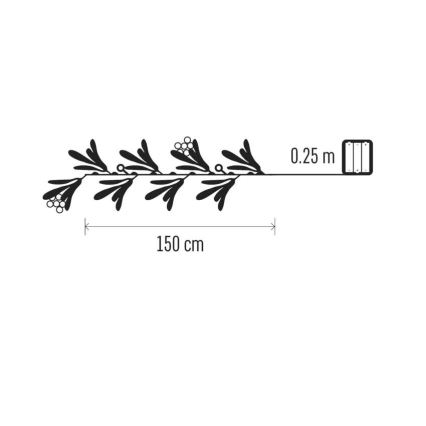 Decorazione natalizia a LED 25xLED/3xAA