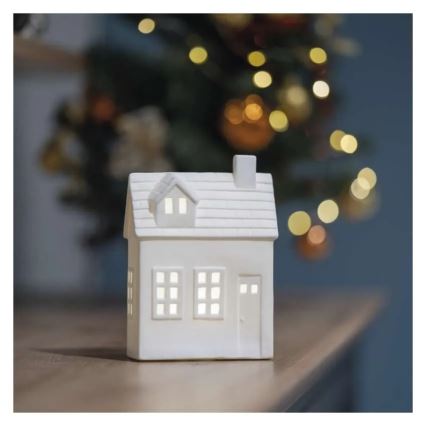 Decorazione natalizia a LED – casetta (LED/CR2032)