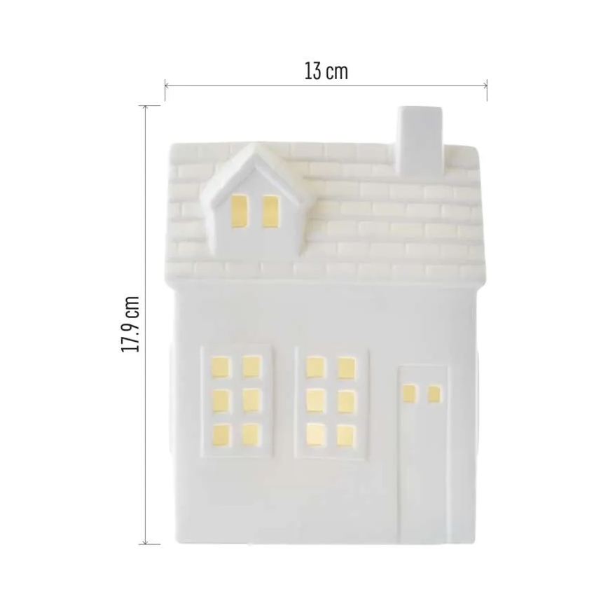 Decorazione natalizia a LED – casetta (LED/CR2032)
