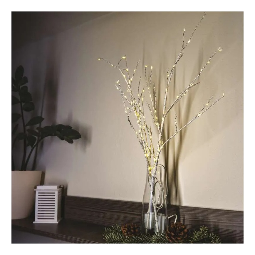Decorazione natalizia a LED per esterni 100xLED/3xAA bianco caldo IP44