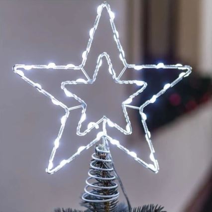 Decorazione natalizia a LED per esterno 30xLED/4W/30V IP44 bianco freddo