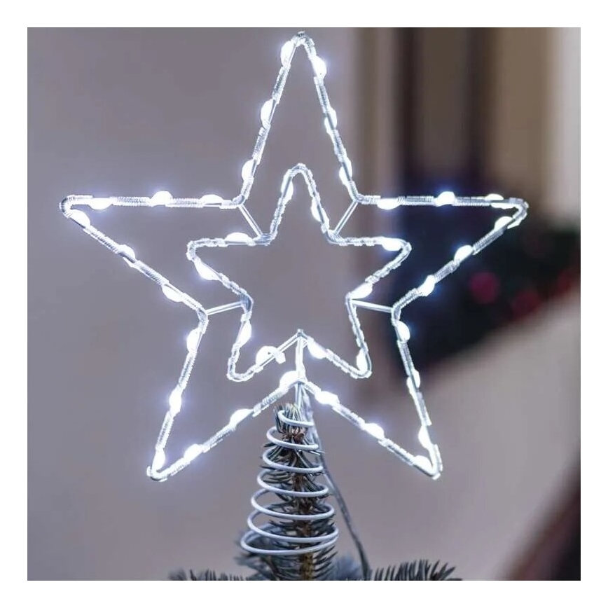 Decorazione natalizia a LED per esterno 30xLED/4W/30V IP44 bianco freddo