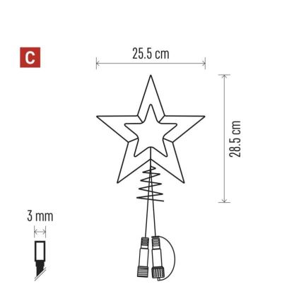 Decorazione natalizia a LED per esterno 30xLED/4W/30V IP44 bianco freddo