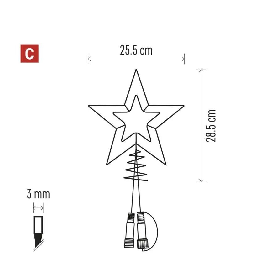 Decorazione natalizia a LED per esterno 30xLED/4W/30V IP44 bianco freddo