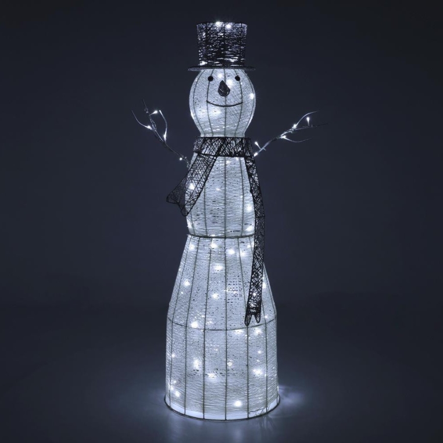 Decorazione natalizia a LED per esterno LED/3,6W/230V/bianco freddo 124 cm IP44 pupazzo di neve