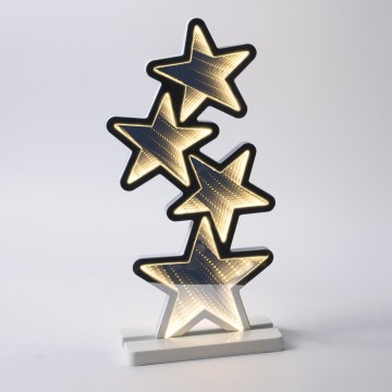 Decorazione natalizia da esterno a LED, 3,6W/230V, IP44, bianco caldo, stelle