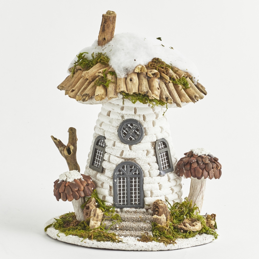 Decorazione natalizia da esterno a LED, casetta, 4xLED/2xAA, IP44