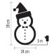 Decorazione natalizia da esterno LED 30xLED/2,1W/230V IP44 pupazzo di neve