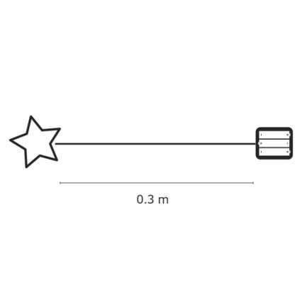 Decorazione natalizia da interno IP20 STAR 30xLED/3W/4,5V