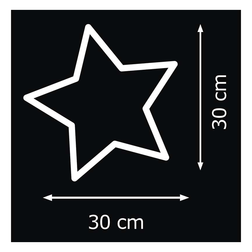 Decorazione natalizia da interno IP20 STAR 30xLED/3W/4,5V