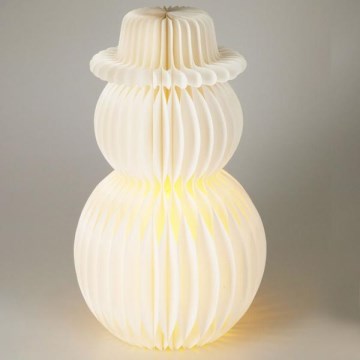 Decorazione natalizia LED 12xLED/3xAA, 39 cm, luce bianca calda, pupazzo di neve