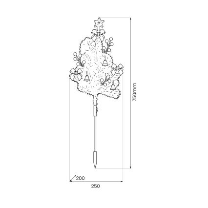 Decorazione natalizia LED/1W/230V 75 cm IP44 bianca