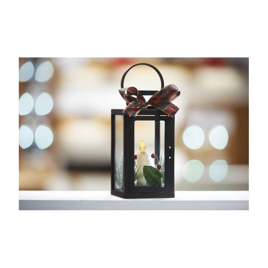 Decorazione natalizia LED 1xLED/3xAAA nero