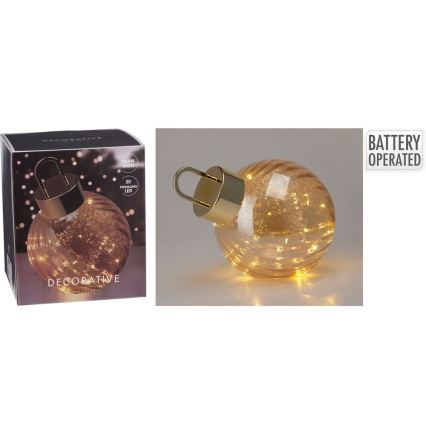 Decorazione natalizia LED 20xLED/3xAAA Ø 20 cm, sfera bianco caldo