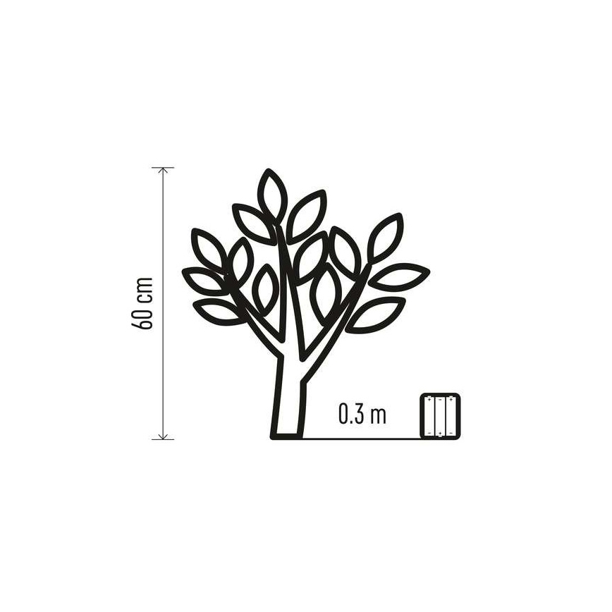 Decorazione natalizia LED 24xLED/3xAA