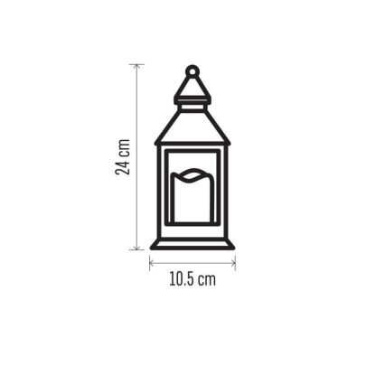 Decorazione natalizia LED/3xAAA nera