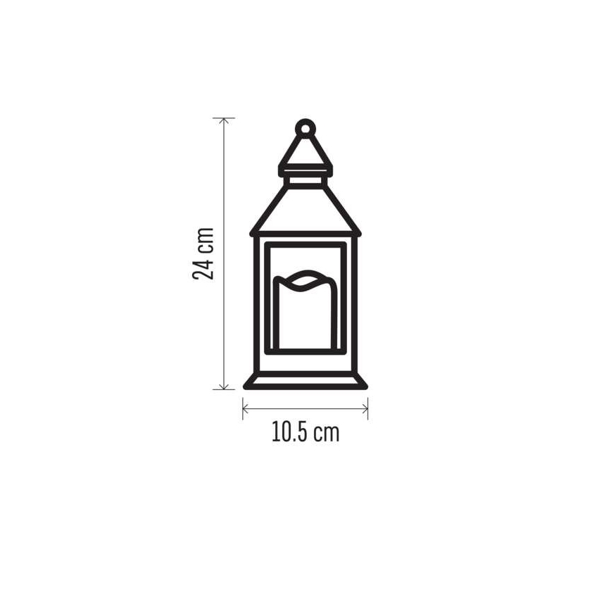 Decorazione natalizia LED/3xAAA nera
