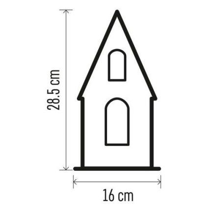 Decorazione natalizia LED 3xLED/2xAA beige