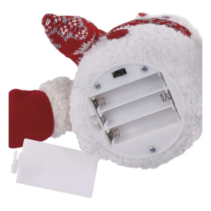 Decorazione natalizia LED 4xLED/3xAAA pupazzo di neve