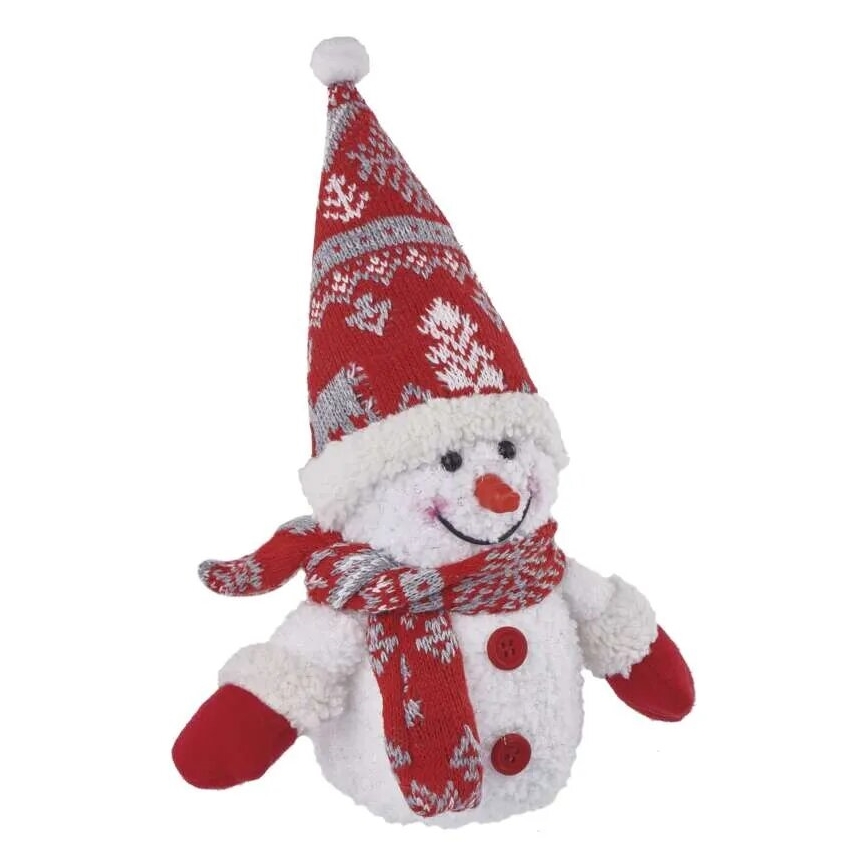 Decorazione natalizia LED 4xLED/3xAAA pupazzo di neve