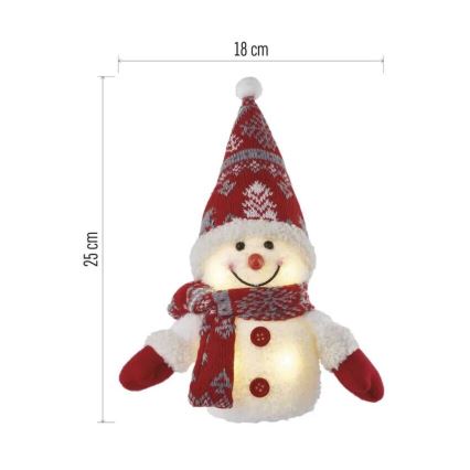 Decorazione natalizia LED 4xLED/3xAAA pupazzo di neve