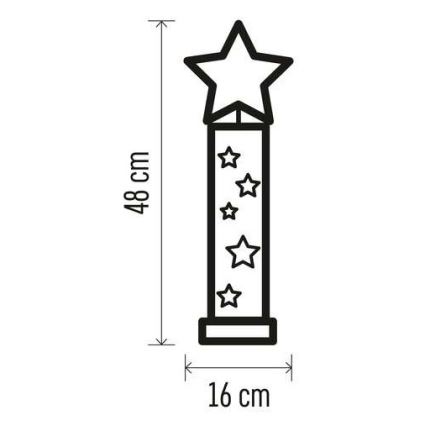 Decorazione natalizia LED 5xLED/2xAA stella