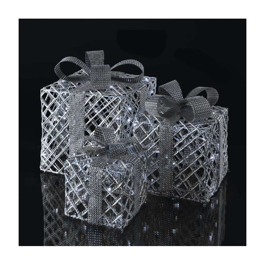 Decorazione natalizia LED 72xLED/1,35W/230V argento